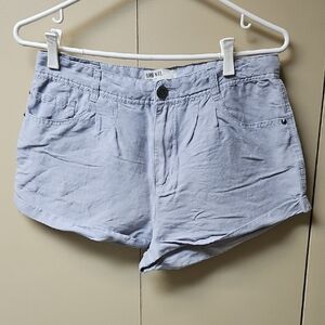 56. Women's Light Gray Blue Cargo Shorts